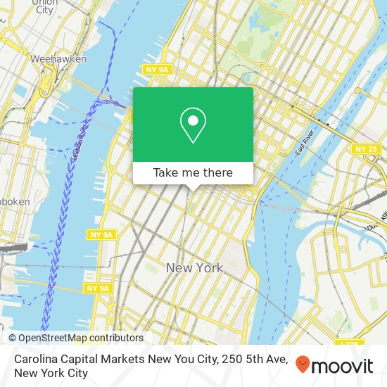 Carolina Capital Markets New You City, 250 5th Ave map
