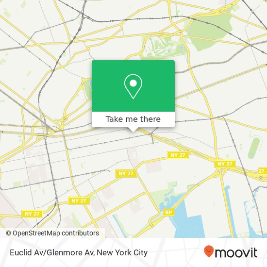 Euclid Av/Glenmore Av map