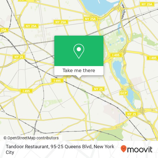 Tandoor Restaurant, 95-25 Queens Blvd map
