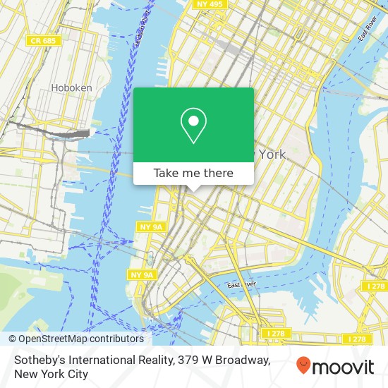 Mapa de Sotheby's International Reality, 379 W Broadway