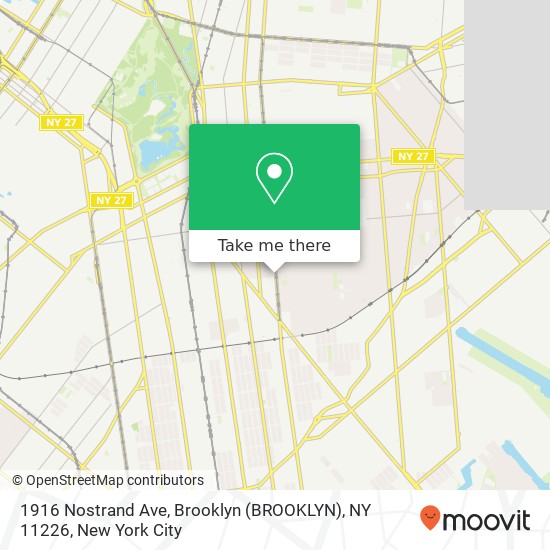 1916 Nostrand Ave, Brooklyn (BROOKLYN), NY 11226 map