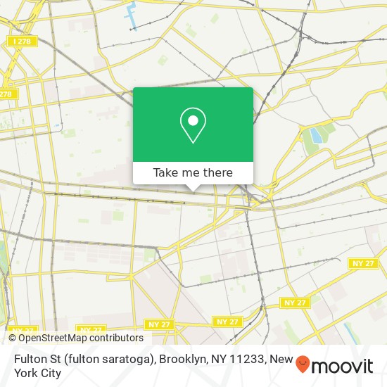 Mapa de Fulton St (fulton saratoga), Brooklyn, NY 11233