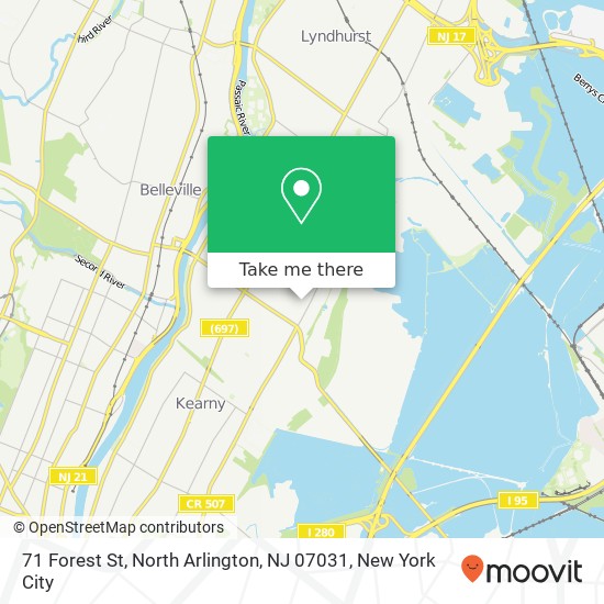 71 Forest St, North Arlington, NJ 07031 map