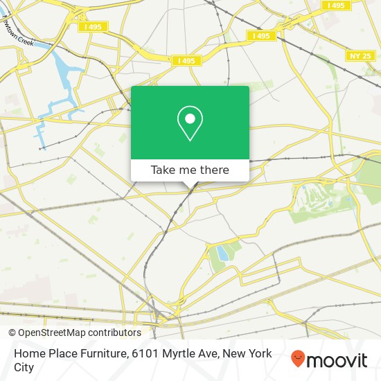 Mapa de Home Place Furniture, 6101 Myrtle Ave