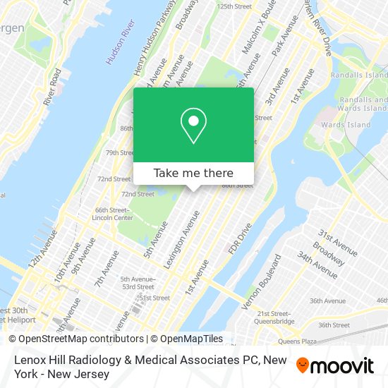 Mapa de Lenox Hill Radiology & Medical Associates PC