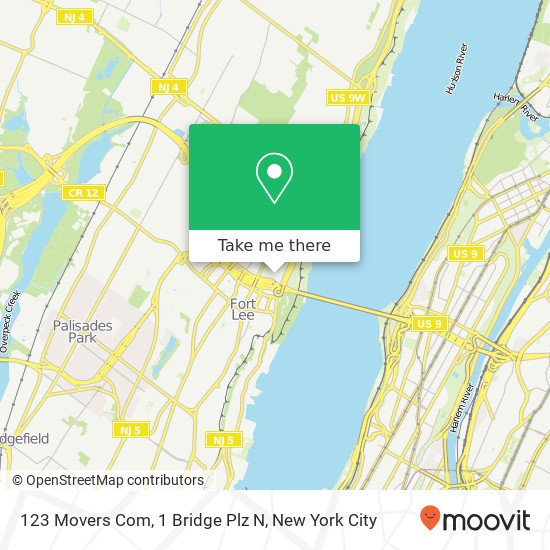 Mapa de 123 Movers Com, 1 Bridge Plz N