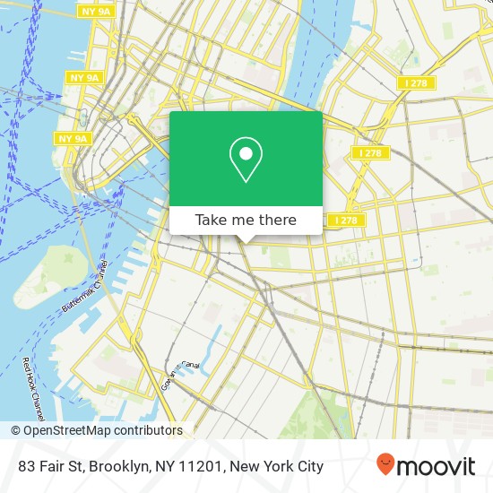 Mapa de 83 Fair St, Brooklyn, NY 11201