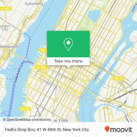 FedEx Drop Box, 41 W 48th St map