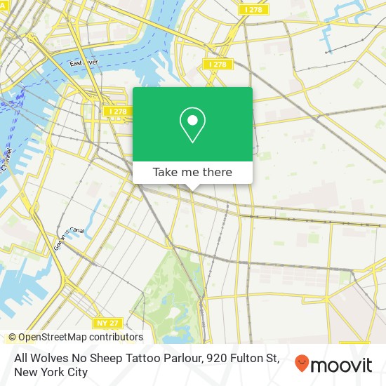 All Wolves No Sheep Tattoo Parlour, 920 Fulton St map