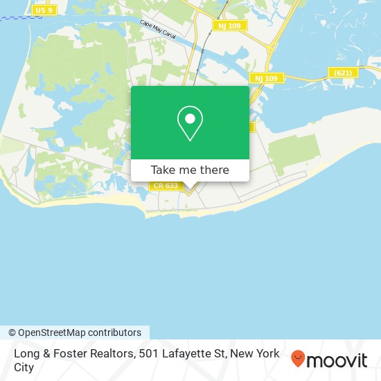 Mapa de Long & Foster Realtors, 501 Lafayette St