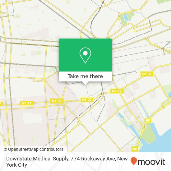 Mapa de Downstate Medical Supply, 774 Rockaway Ave