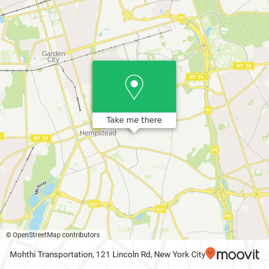 Mapa de Mohthi Transportation, 121 Lincoln Rd