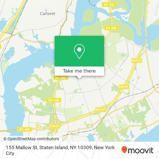 Mapa de 155 Mallow St, Staten Island, NY 10309