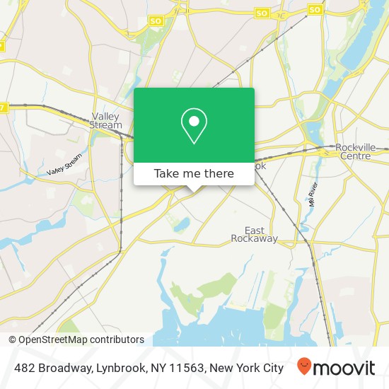 Mapa de 482 Broadway, Lynbrook, NY 11563