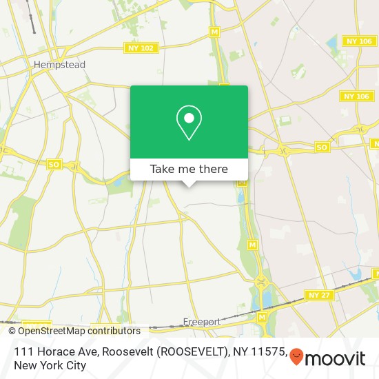 111 Horace Ave, Roosevelt (ROOSEVELT), NY 11575 map