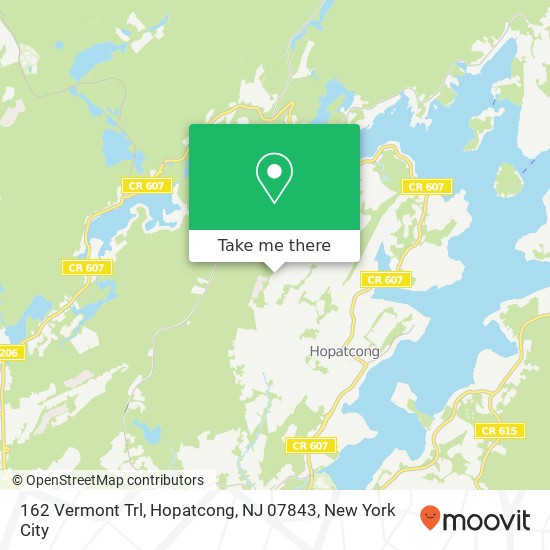 Mapa de 162 Vermont Trl, Hopatcong, NJ 07843