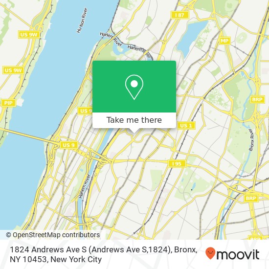 1824 Andrews Ave S (Andrews Ave S,1824), Bronx, NY 10453 map