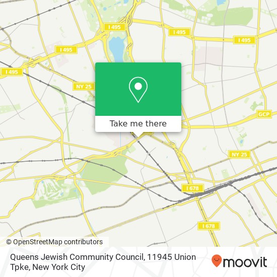 Queens Jewish Community Council, 11945 Union Tpke map