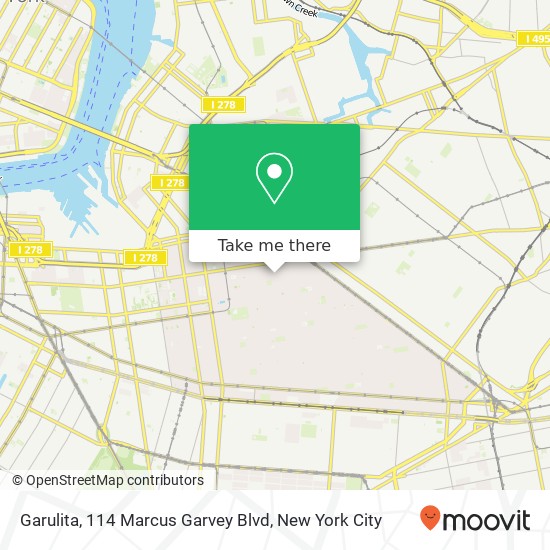 Mapa de Garulita, 114 Marcus Garvey Blvd