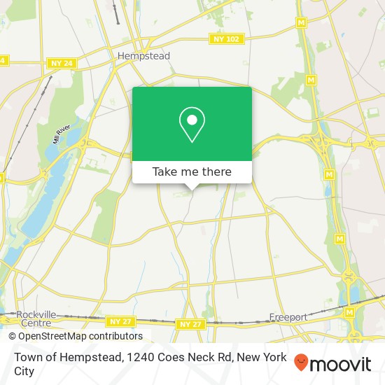 Mapa de Town of Hempstead, 1240 Coes Neck Rd