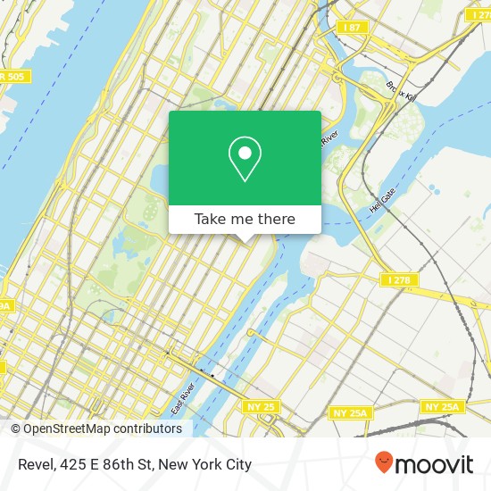 Revel, 425 E 86th St map