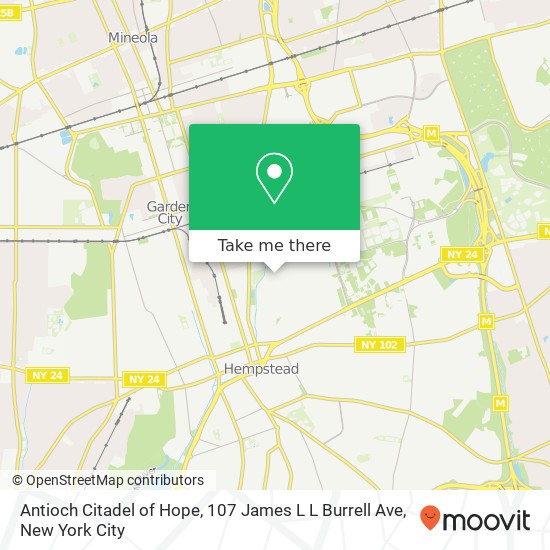 Antioch Citadel of Hope, 107 James L L Burrell Ave map