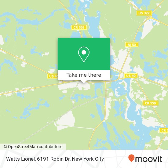 Mapa de Watts Lionel, 6191 Robin Dr