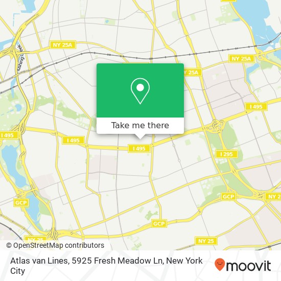 Mapa de Atlas van Lines, 5925 Fresh Meadow Ln