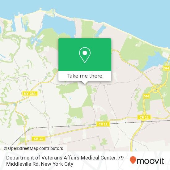 Mapa de Department of Veterans Affairs Medical Center, 79 Middleville Rd