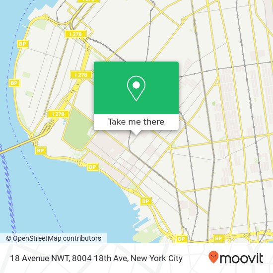 Mapa de 18 Avenue NWT, 8004 18th Ave