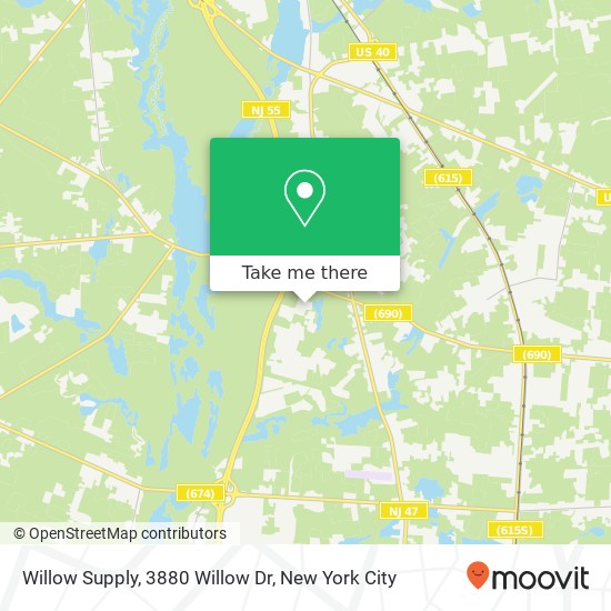 Willow Supply, 3880 Willow Dr map