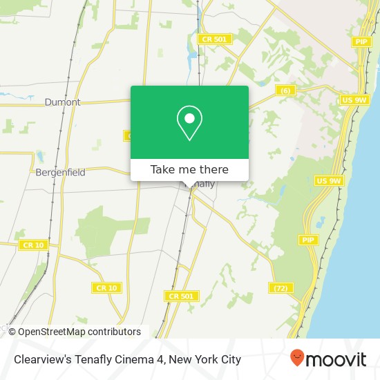 Clearview's Tenafly Cinema 4 map