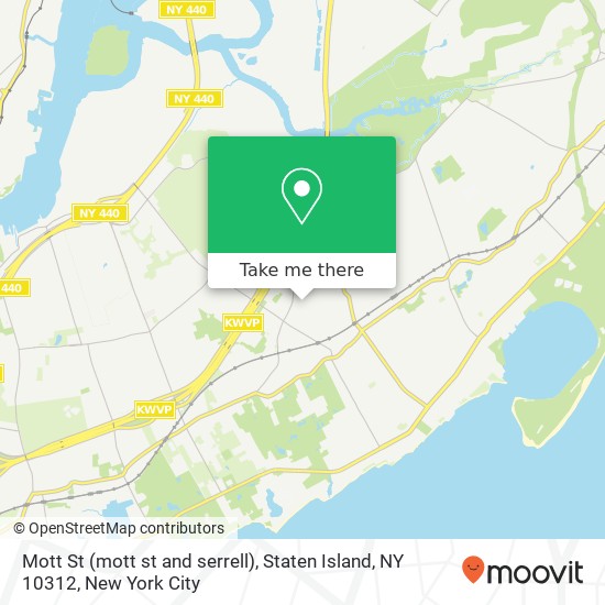 Mapa de Mott St (mott st and serrell), Staten Island, NY 10312