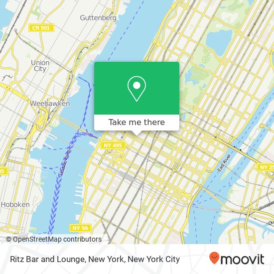 Ritz Bar and Lounge, New York map