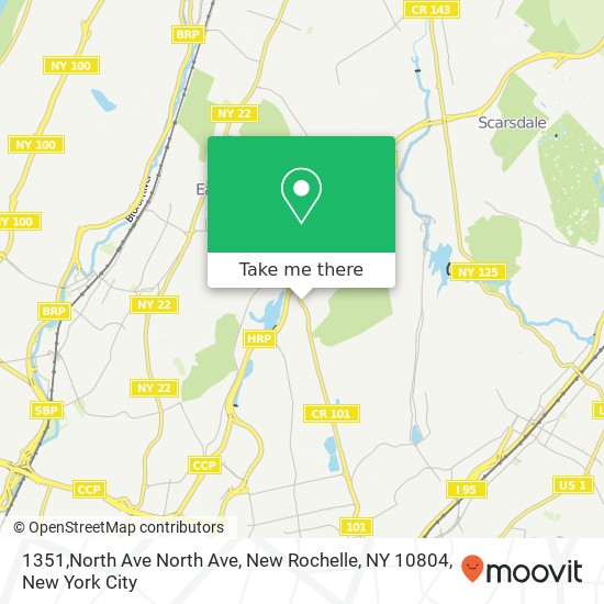 Mapa de 1351,North Ave North Ave, New Rochelle, NY 10804