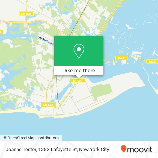 Mapa de Joanne Tester, 1382 Lafayette St