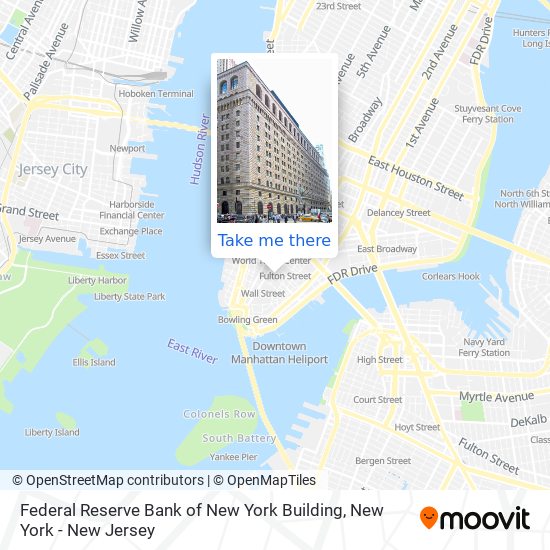 Federal Reserve Bank of New York Building map