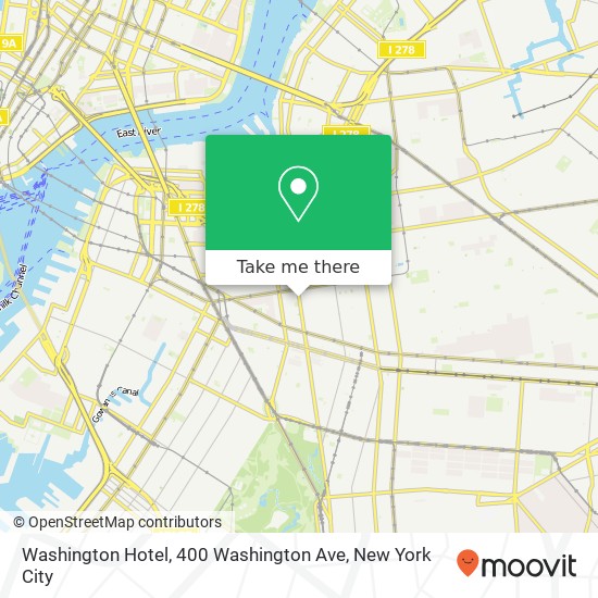 Mapa de Washington Hotel, 400 Washington Ave