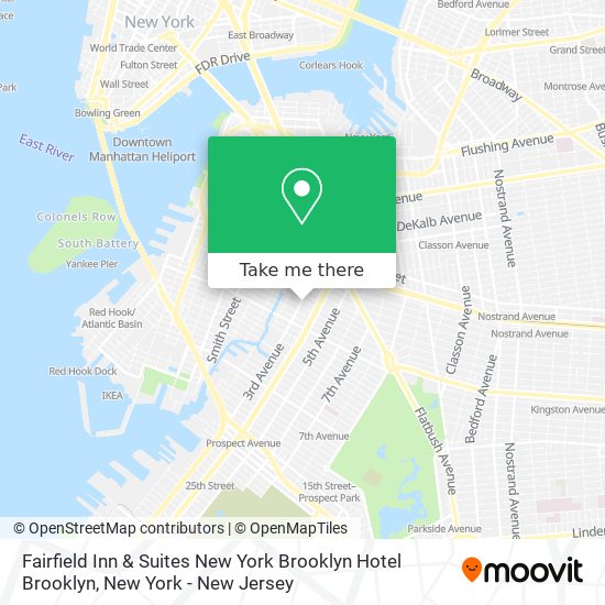 Fairfield Inn & Suites New York Brooklyn Hotel Brooklyn map