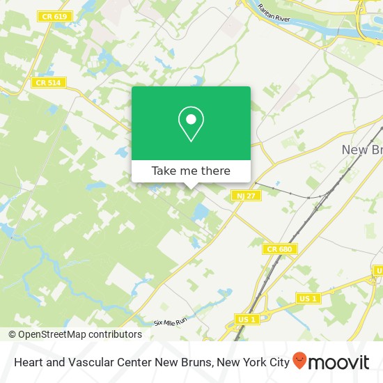 Mapa de Heart and Vascular Center New Bruns, 51 Veronica Ave