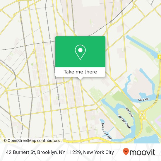 Mapa de 42 Burnett St, Brooklyn, NY 11229