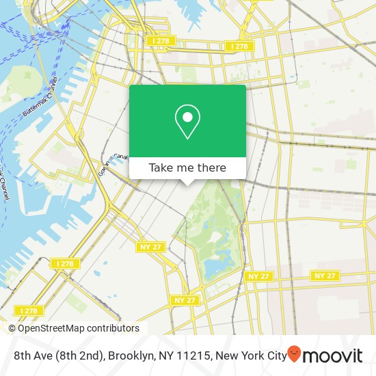 Mapa de 8th Ave (8th 2nd), Brooklyn, NY 11215