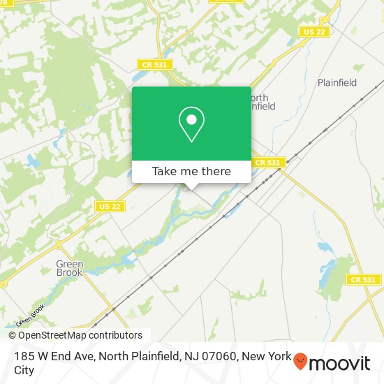 185 W End Ave, North Plainfield, NJ 07060 map