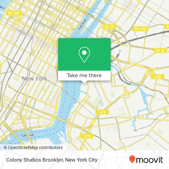 Mapa de Colony Studios Brooklyn