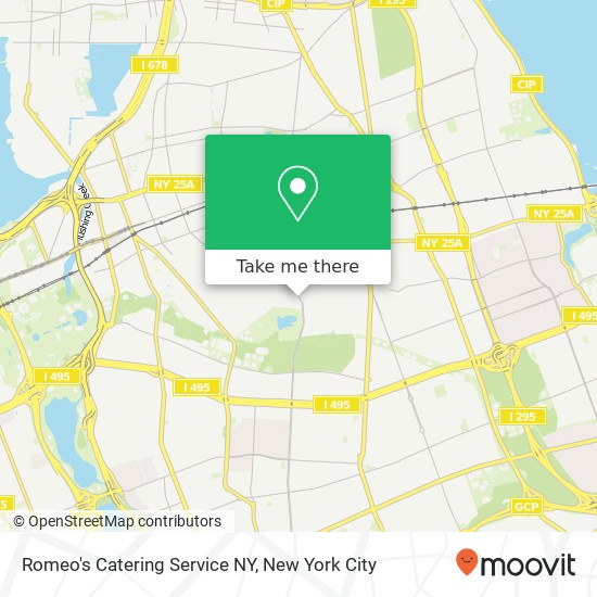 Mapa de Romeo's Catering Service NY
