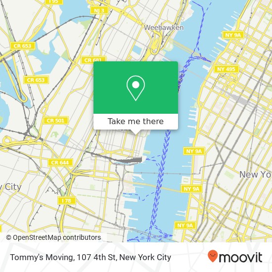 Tommy's Moving, 107 4th St map