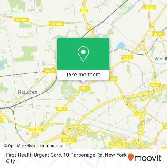First Health Urgent Care, 10 Parsonage Rd map