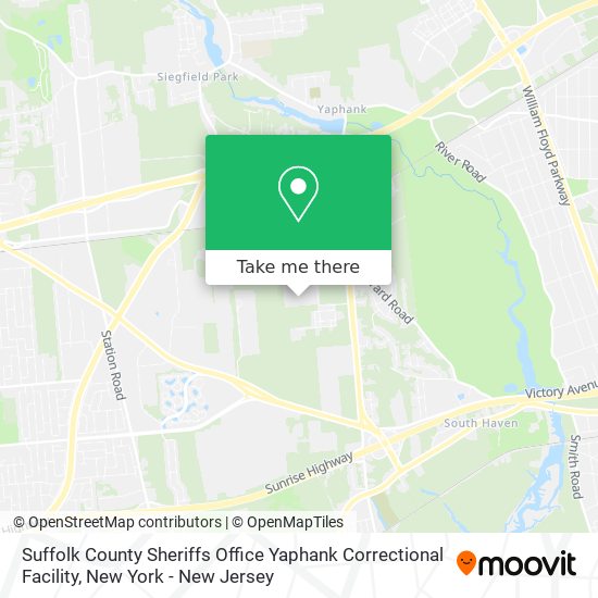 Suffolk County Sheriffs Office Yaphank Correctional Facility map