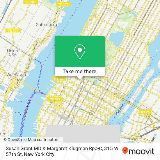 Susan Grant MD & Margaret Klugman Rpa-C, 315 W 57th St map