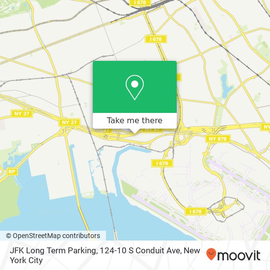 Mapa de JFK Long Term Parking, 124-10 S Conduit Ave